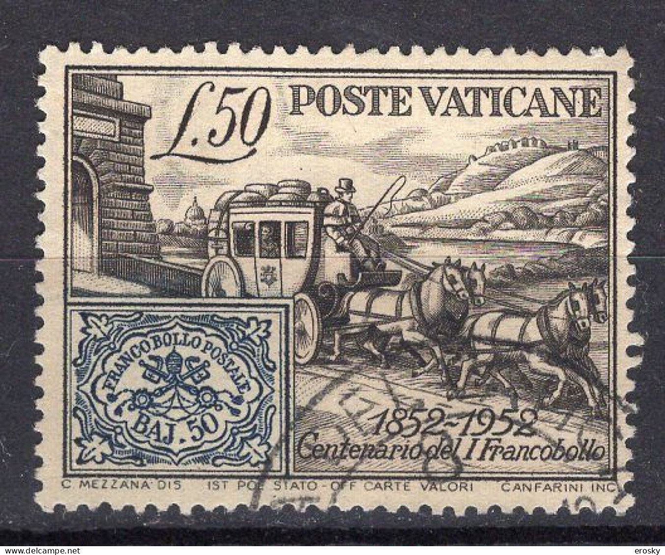 Z1592 - VATICANO SASSONE N°155 - VATICAN Yv N°173 - Used Stamps