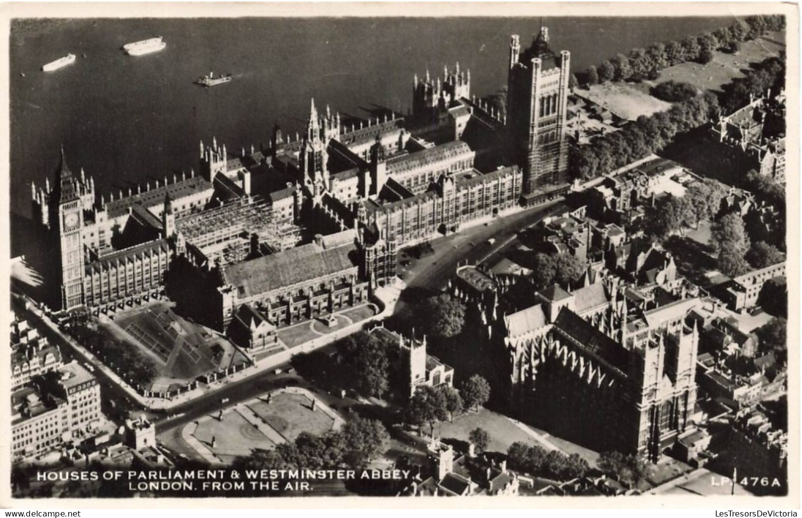 ROYAUME-UNI - Houses Of Parliament & Westminster Abbey - London From The Air - Carte Postale Ancienne - Houses Of Parliament