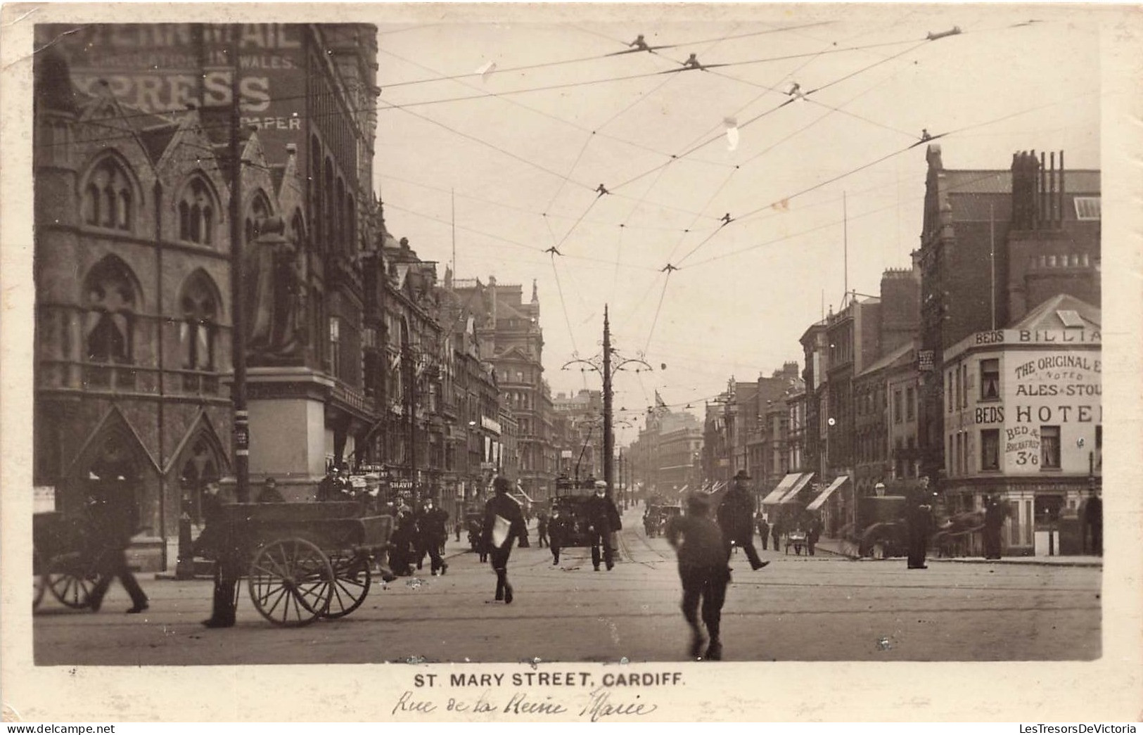 ROYAUME-UNI - St Mary Street Cardiff - Rue De La Reine Marie - Animé - Vue Générale - Carte Postale Ancienne - Sonstige & Ohne Zuordnung