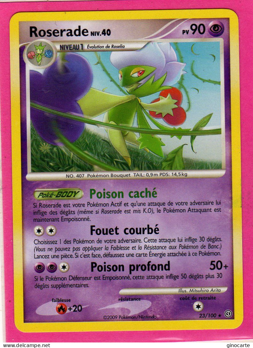 Carte Pokemon 2009 Diamant Et Perle Tempete 23/100 Roserade 90pv Neuve - Diamant & Perle