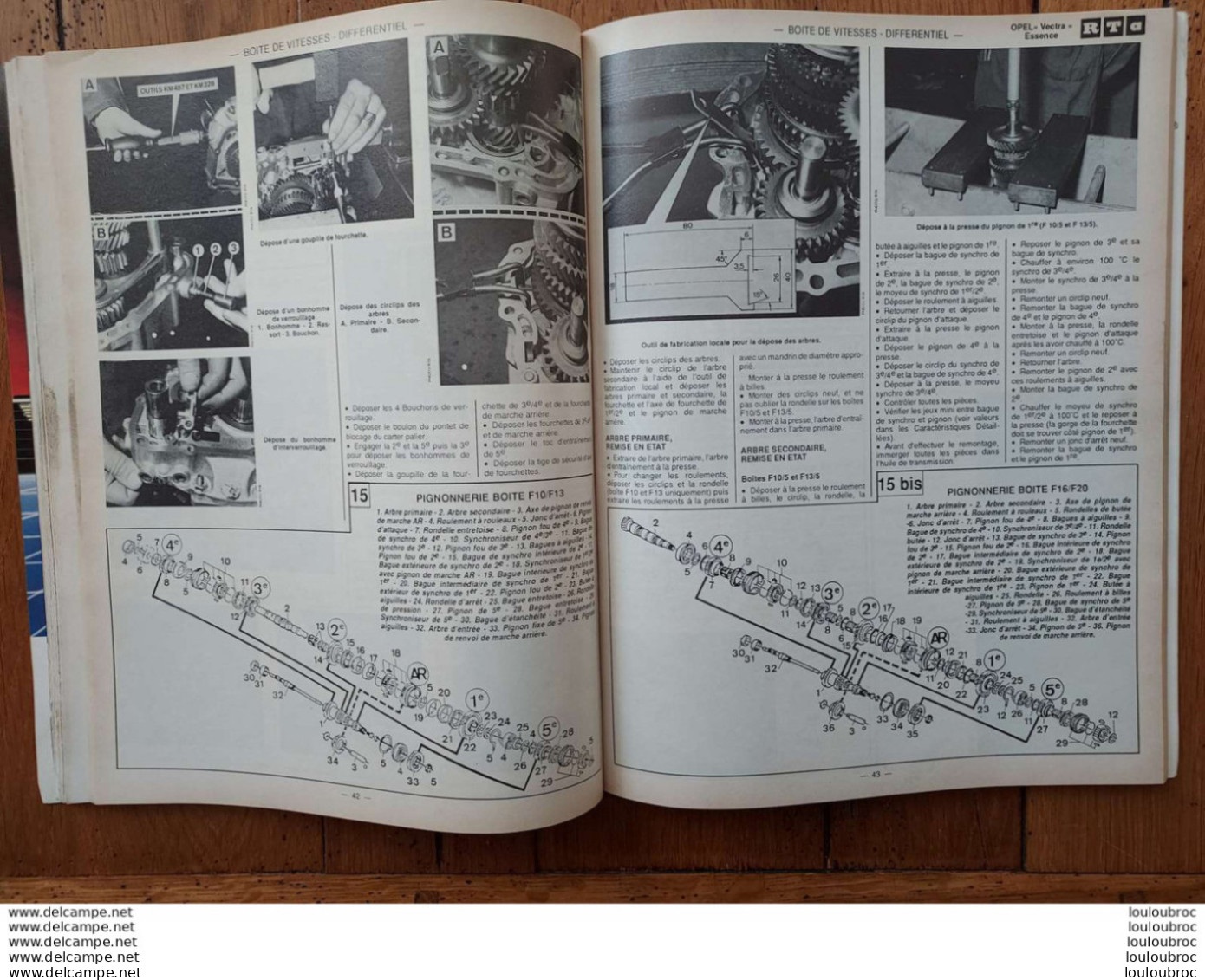 RTA REVUE TECHNIQUE AUTOMOBILE OPEL VECTRA REVUE DE 114 PAGES  1990 - Auto