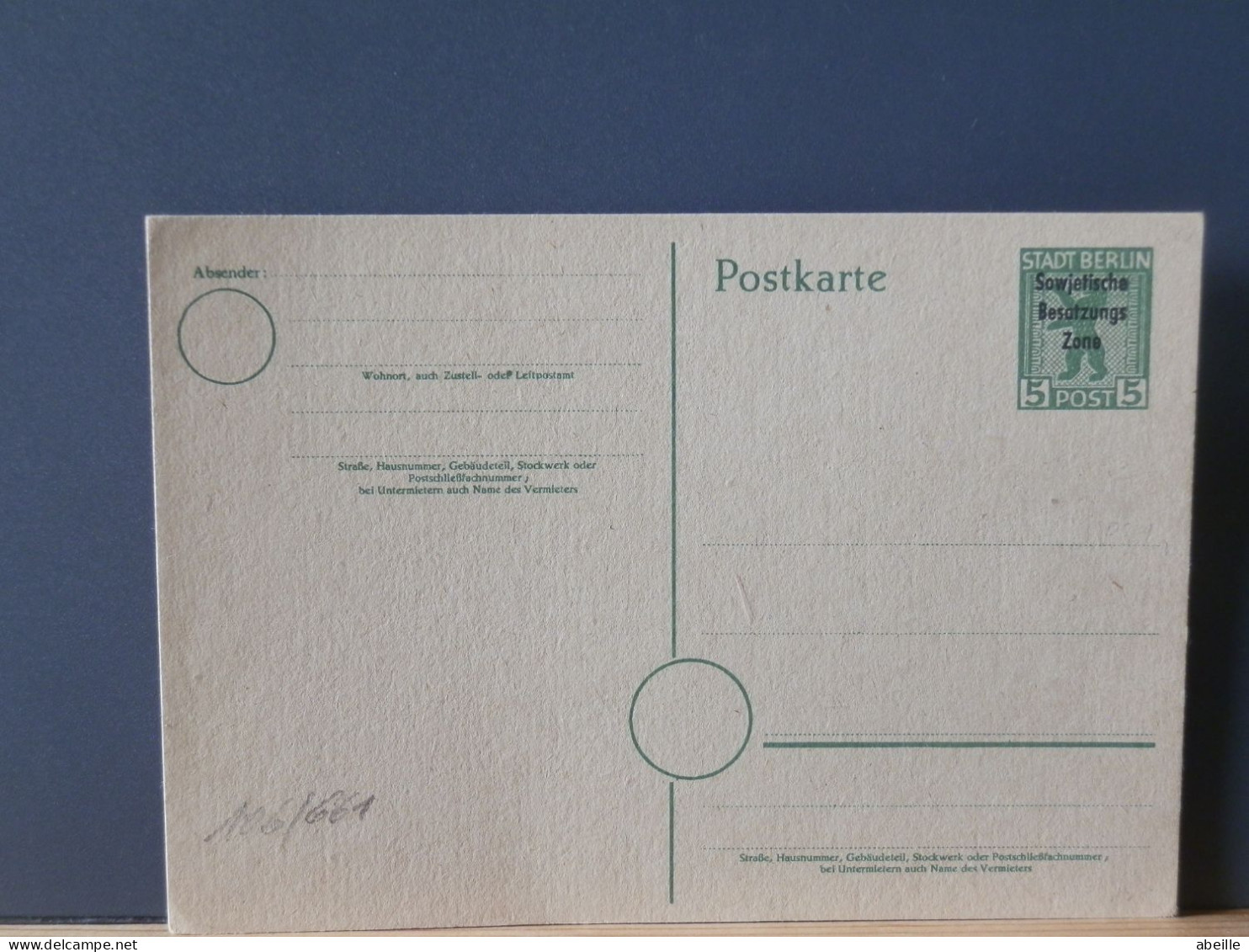 106/661 CP  GERMANY  1946 STAMPS  BERLIN - Enteros Postales