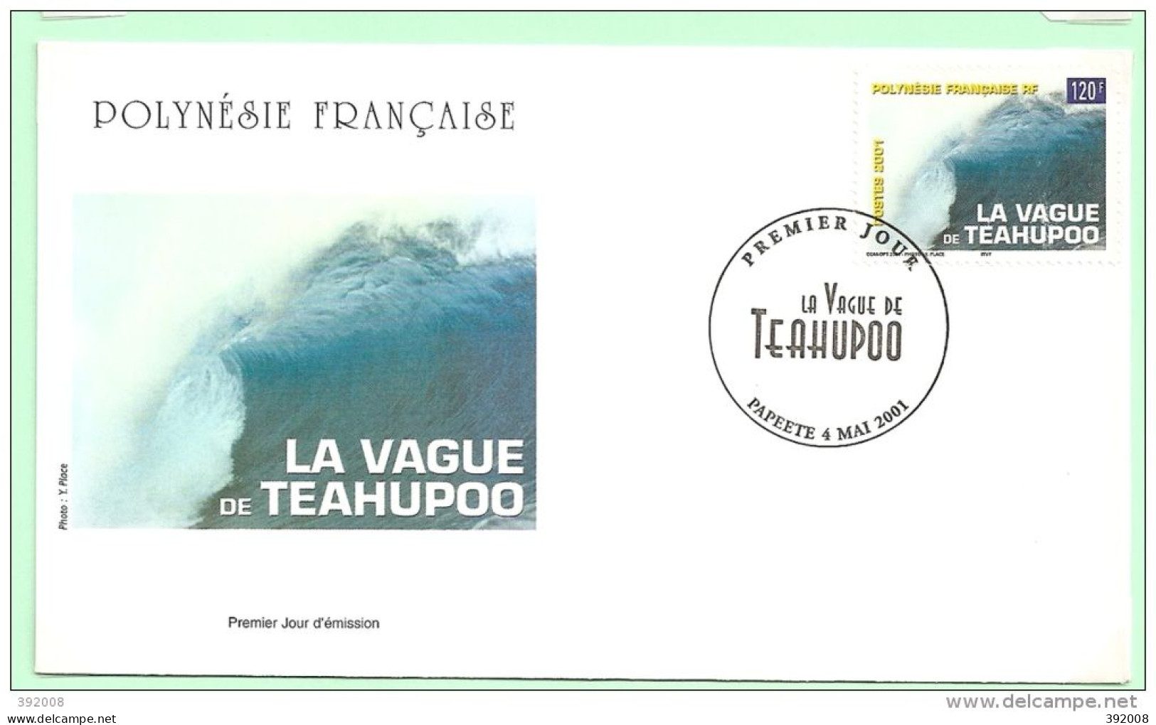 2001 - 643 -la Vague De Teahupoo - 7 - FDC