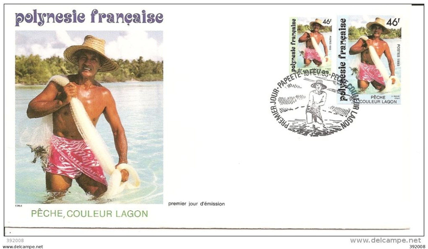 1993 - 426 à 427 - Pêcheur à L'épervier - 4 - FDC