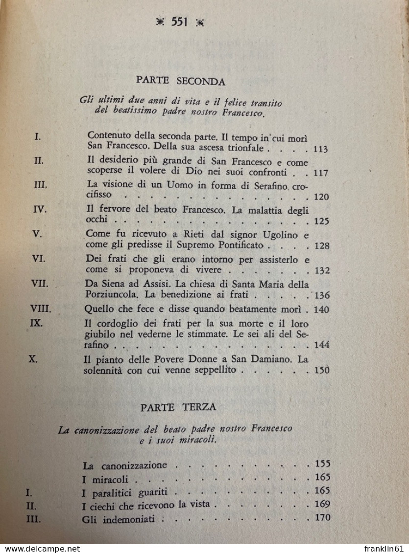 Le Due Vite E Il Trattato Dei Miracoli Di San Francesco D'Assisi. - 4. Neuzeit (1789-1914)