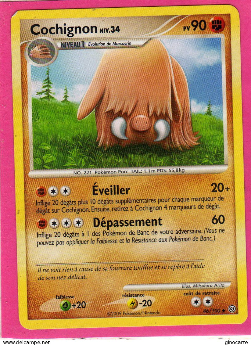 Carte Pokemon 2009 Diamant Et Perle Tempete 46/100 Cochignon 90pv Neuve - Diamant Und Perl