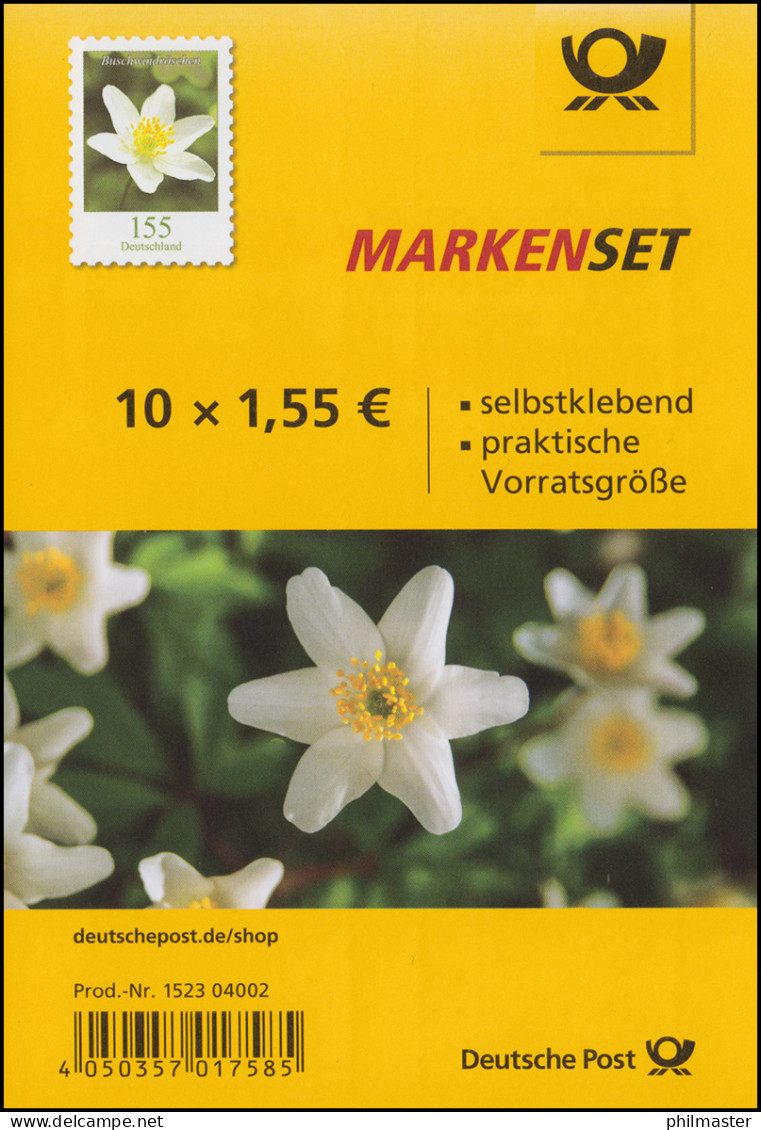 FB 91aI Blume Buschwindröschen, Folienblatt Mit 10x 3484, -04002 Postfrisch ** - 2011-2020