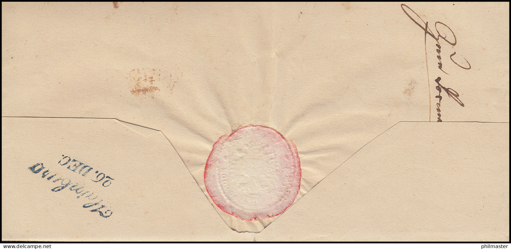 Ungarn Vorphilatelie Brief Aus PESTH Vom 23.12.1847 Nach HAINBURG 26.12. - ...-1867 Prefilatelia