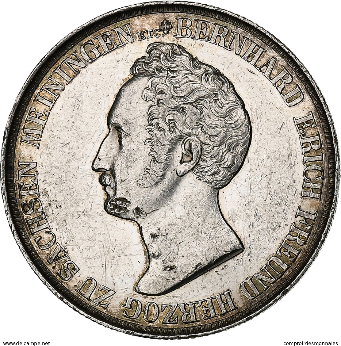 Etats Allemands, SAXE-MEININGEN, Bernhard II, Gulden, 1829, Rare, Argent, TTB+ - Monedas Pequeñas & Otras Subdivisiones