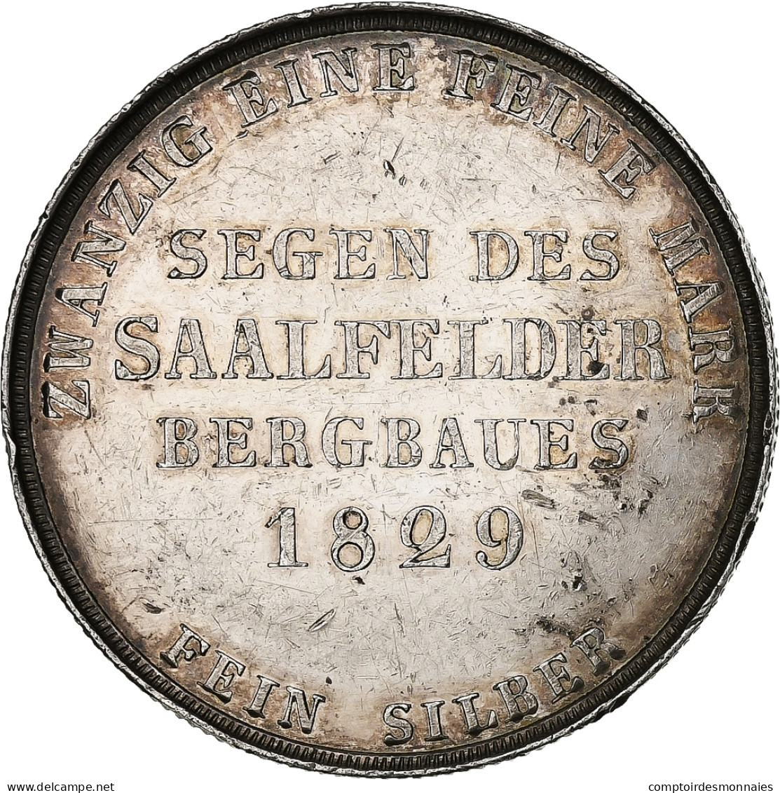 Etats Allemands, SAXE-MEININGEN, Bernhard II, Gulden, 1829, Rare, Argent, TTB+ - Monedas Pequeñas & Otras Subdivisiones