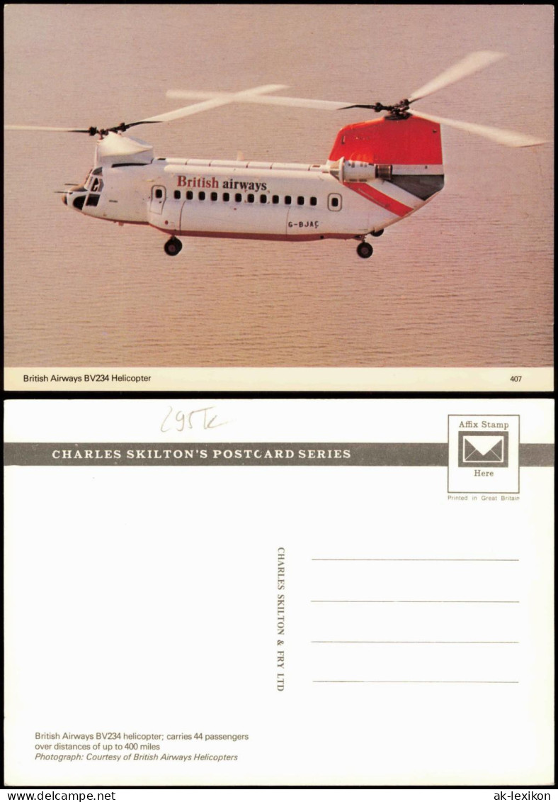 Ansichtskarte  Hubschrauber / Helicopter British Airways BV234 Helicopter 1980 - Hélicoptères
