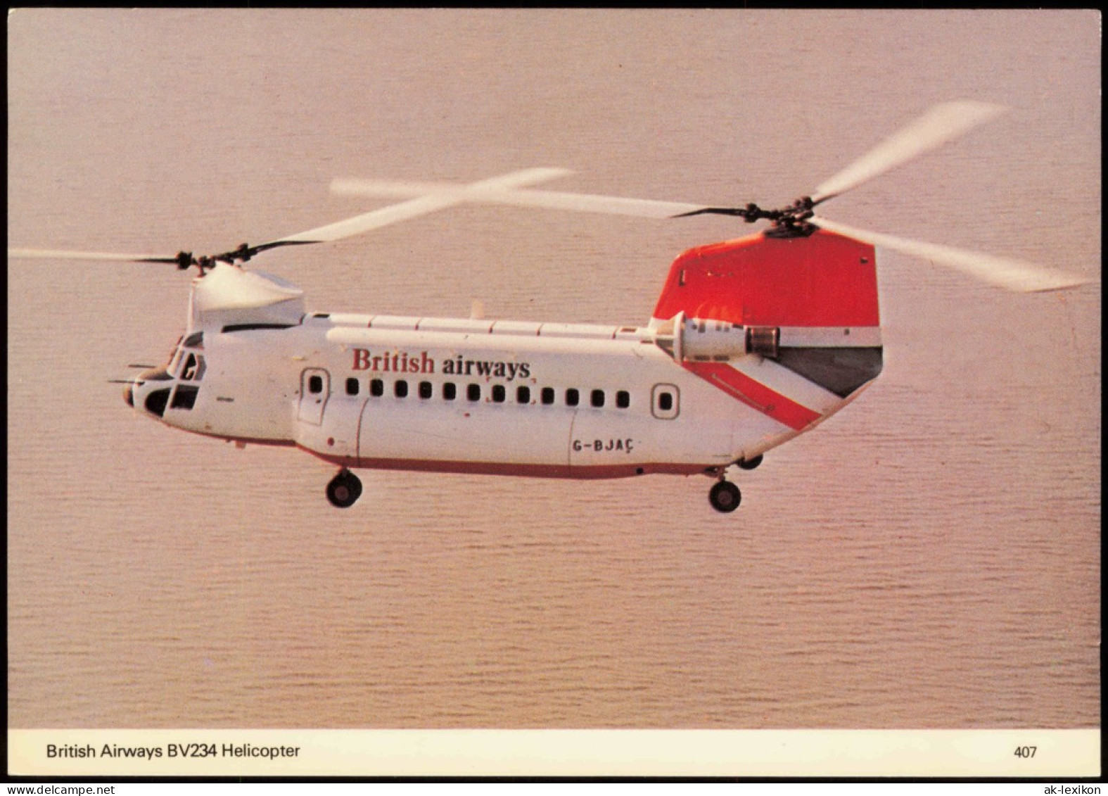 Ansichtskarte  Hubschrauber / Helicopter British Airways BV234 Helicopter 1980 - Helicópteros