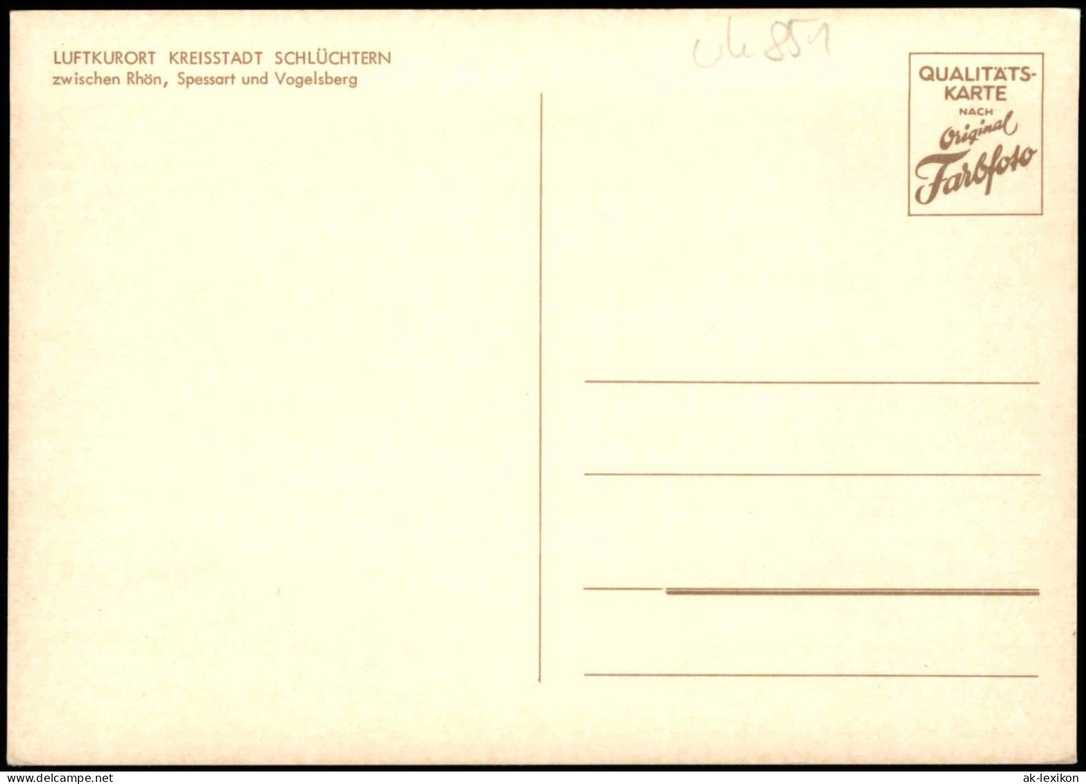 Schlüchtern (Bergwinkelstadt) Luftbild  Rhön, Spessart Und Vogelsberg 1975 - Schluechtern