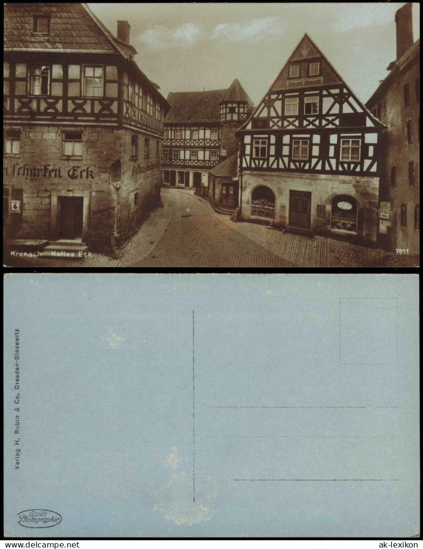 Ansichtskarte Kronach Kaltes Eck - Fotokarte 1928 - Kronach