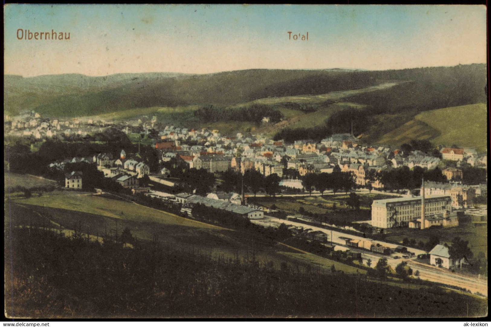 Ansichtskarte Olbernhau Stadt, Fabriken 1920 - Olbernhau