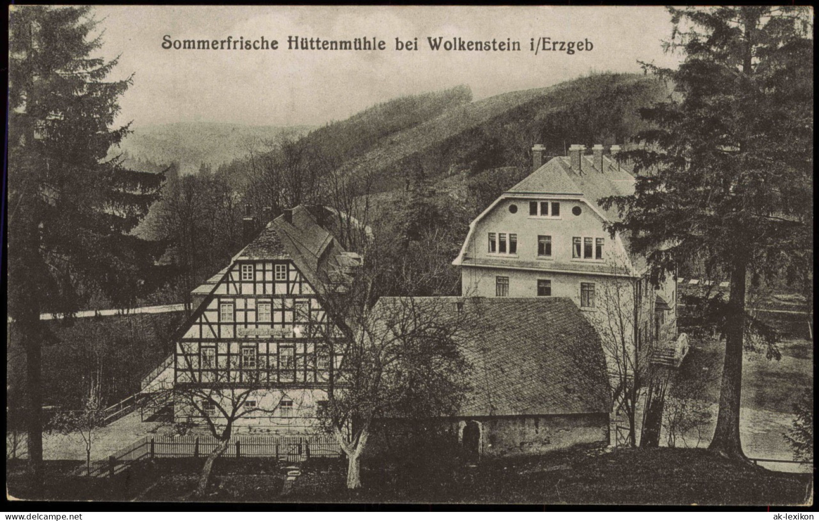Ansichtskarte Wolkenstein Sommerfrische Hüttenmühle 1920 - Wolkenstein