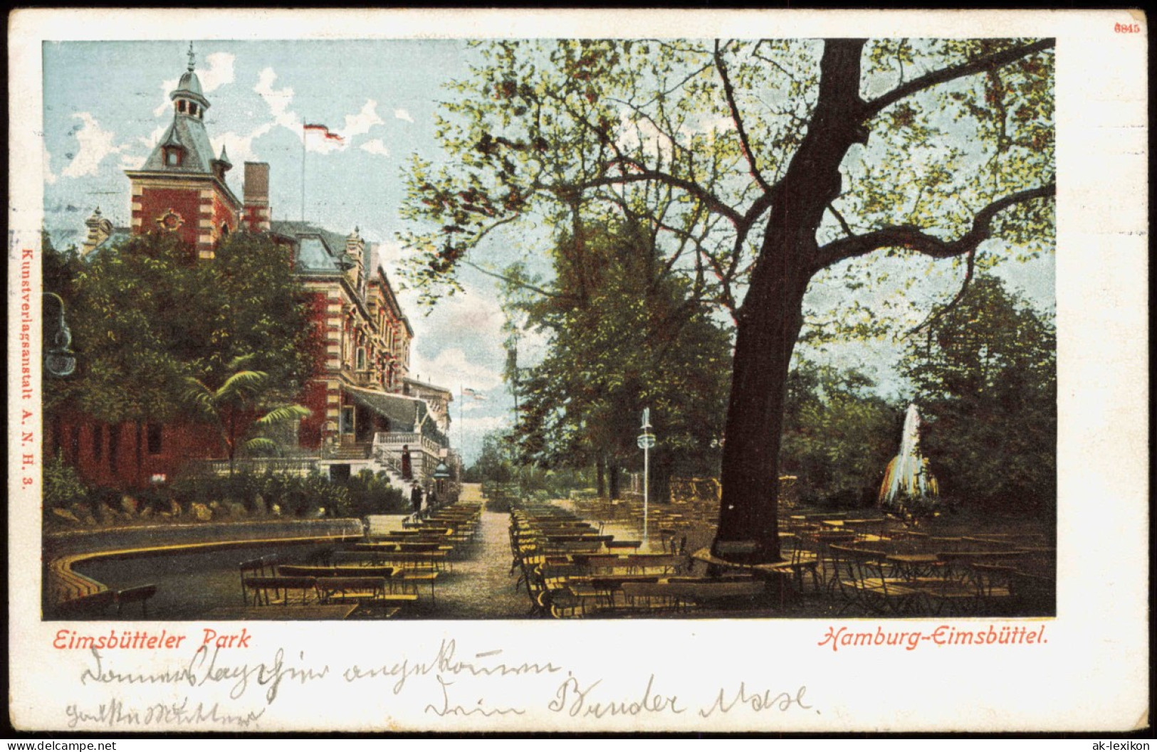 Eimsbüttel-Hamburg Garten-Lokal Am Eimsbütteler Park Hamburg-Eimsbüttel 1908 - Eimsbuettel