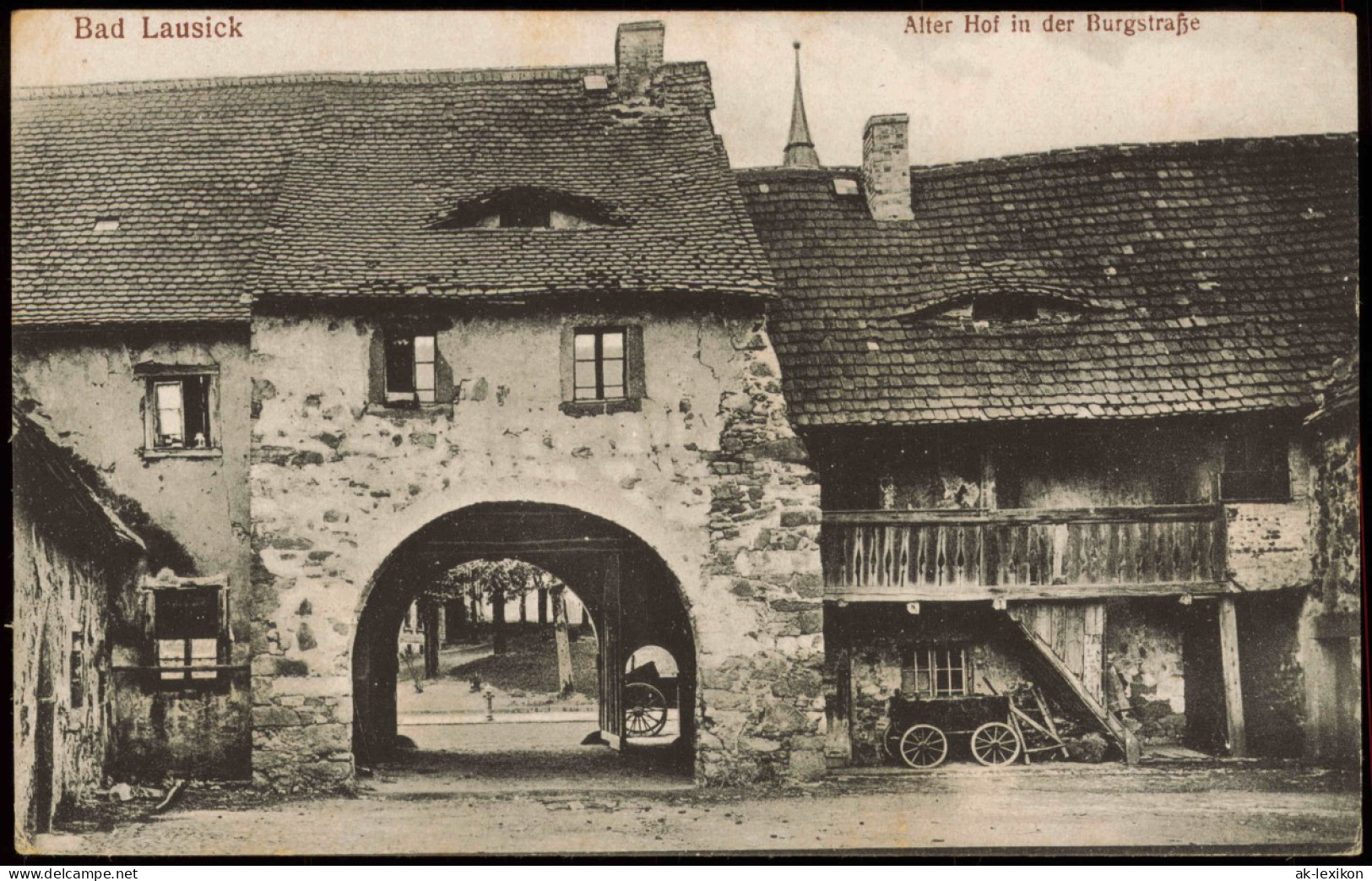 Ansichtskarte Bad Lausick Lausigk Alter Hof Burgstraße 1944   2. WK Feldpost - Bad Lausick