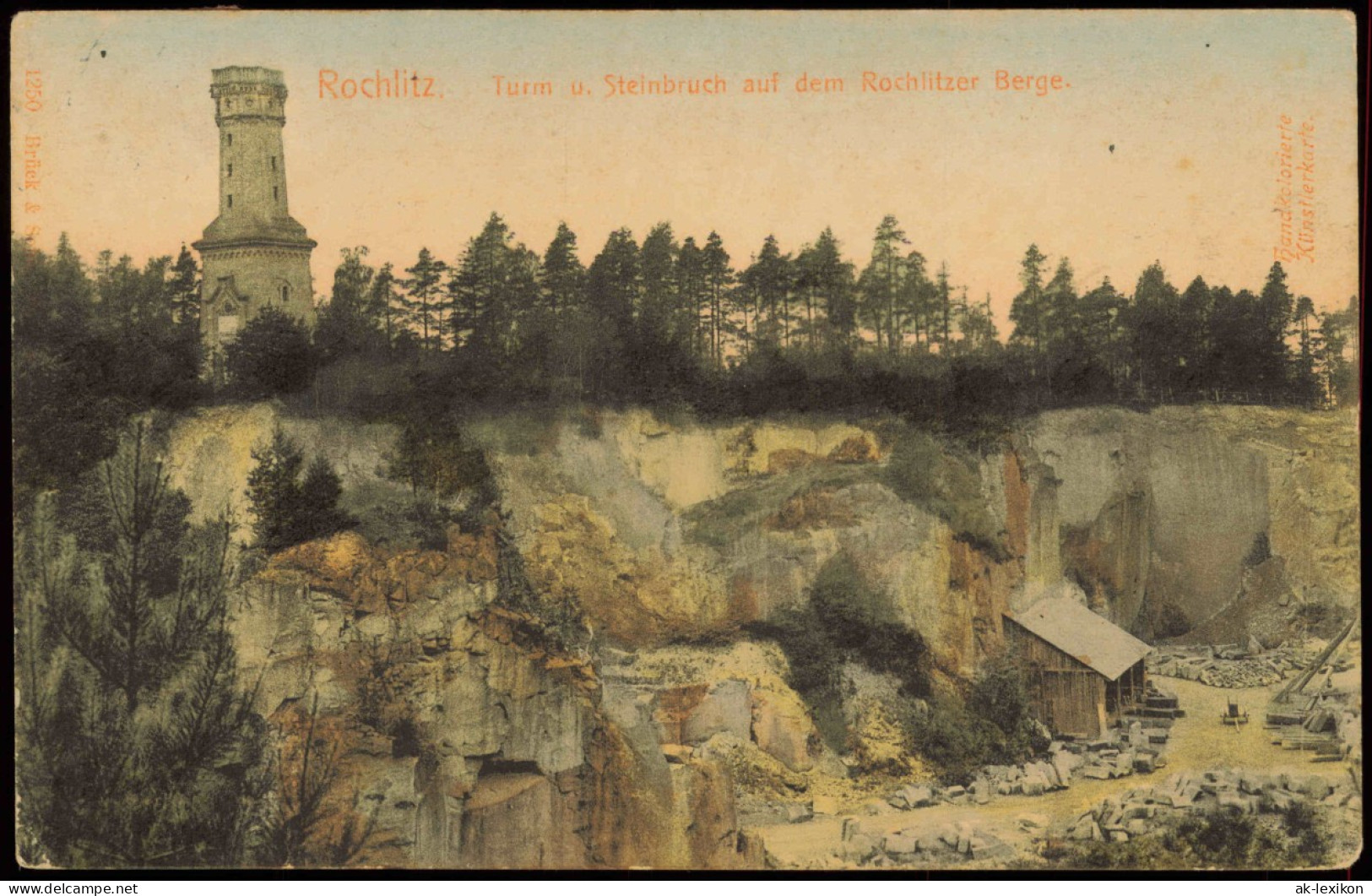 Ansichtskarte Rochlitz Turm U. Steinbruch Auf Dem Rochlitzer Berge 1910 - Rochlitz