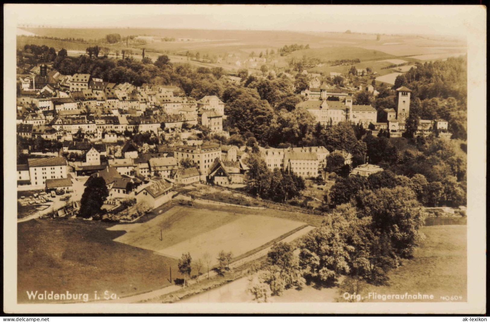 Ansichtskarte Waldenburg (Sachsen) Orig. Fliegeraufnahme 1940   Im 2.WK - Waldenburg (Sachsen)