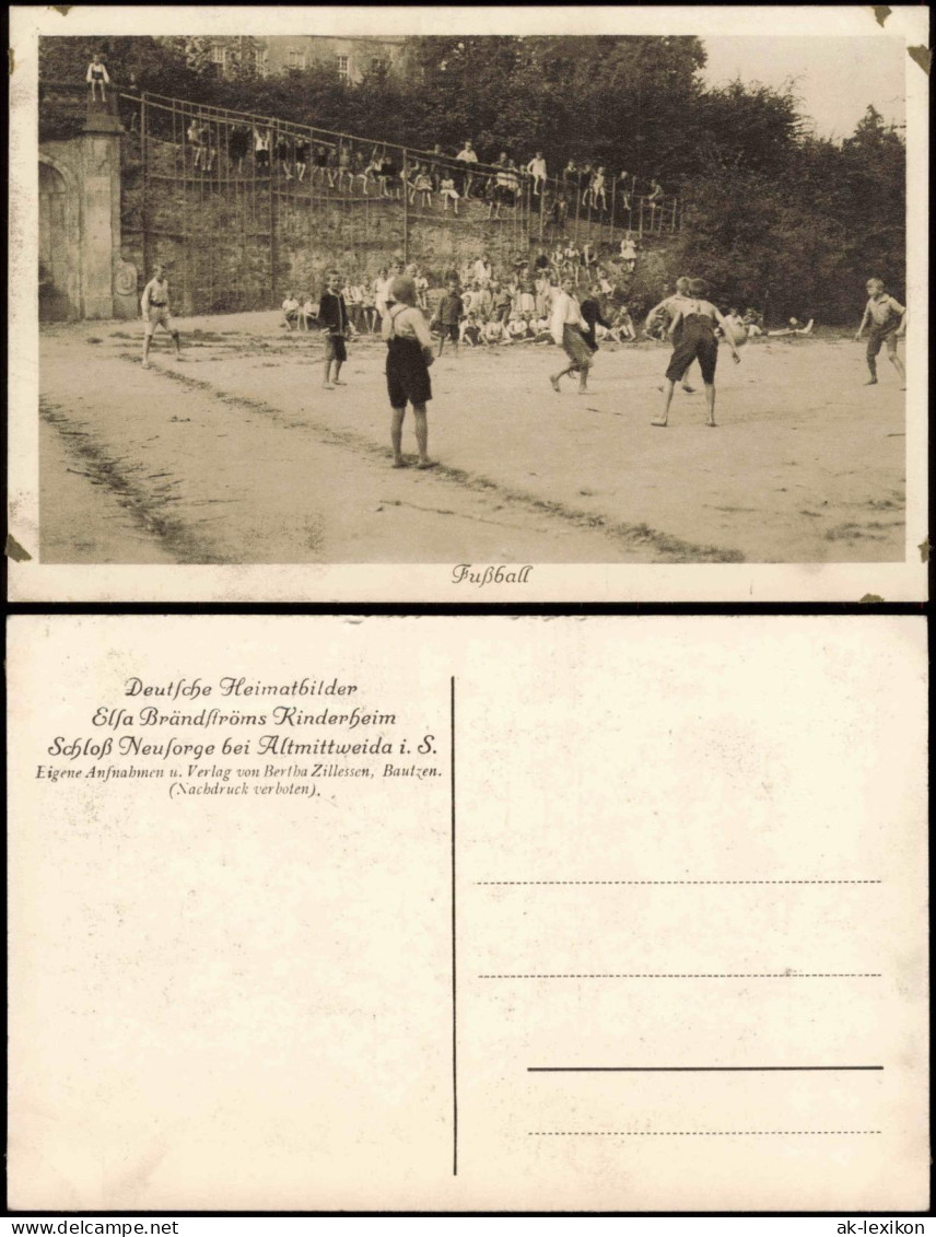 Zschöppichen-Mittweida Kinderheim Schloß Neusorge  Kinder Fußball Spiel 1940 - Mittweida