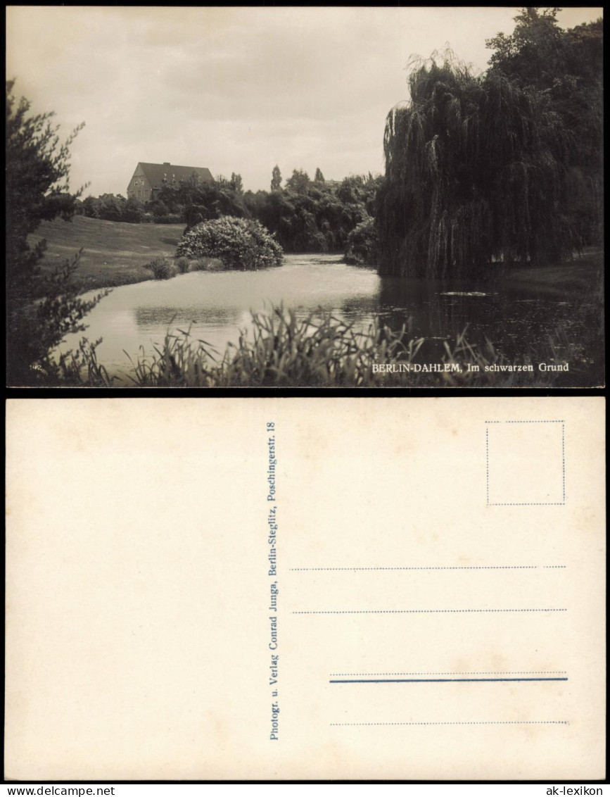 Ansichtskarte Dahlem-Berlin Im Schwarzen Grund - Fotokarte 1928 - Dahlem