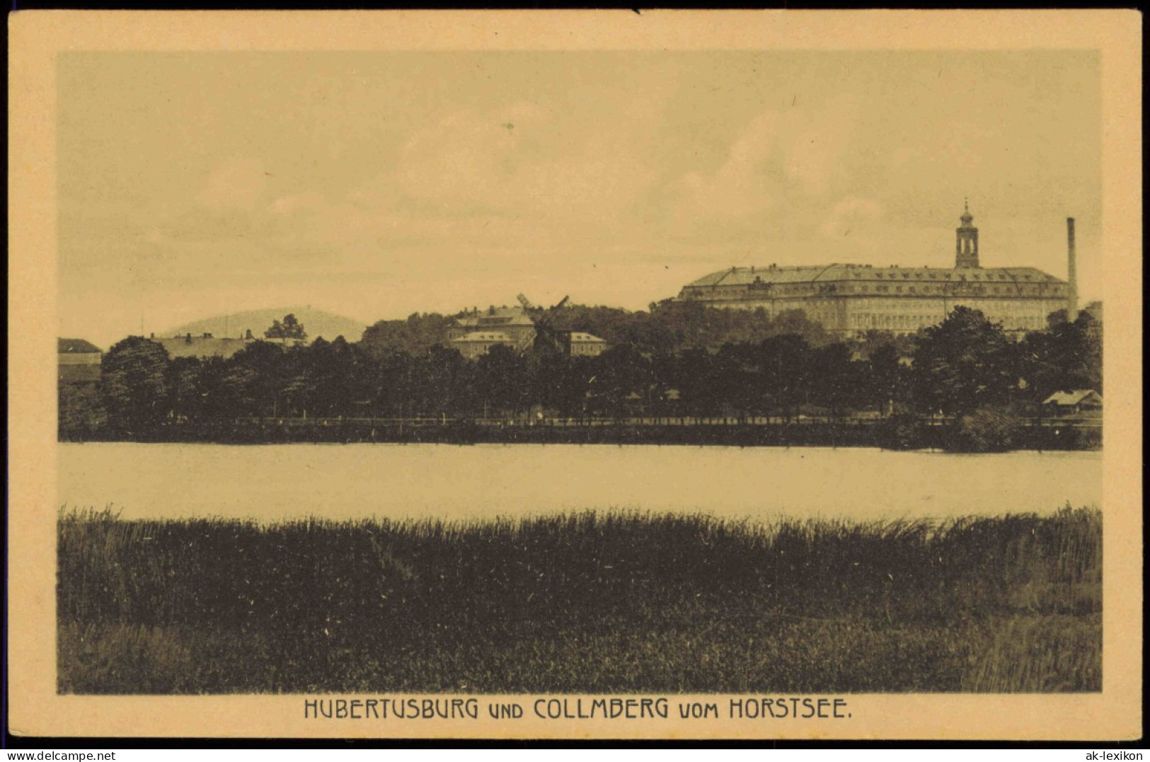 Ansichtskarte Wermsdorf Hubertusburg, Windmühle Vom Horstsee 1923 - Wermsdorf