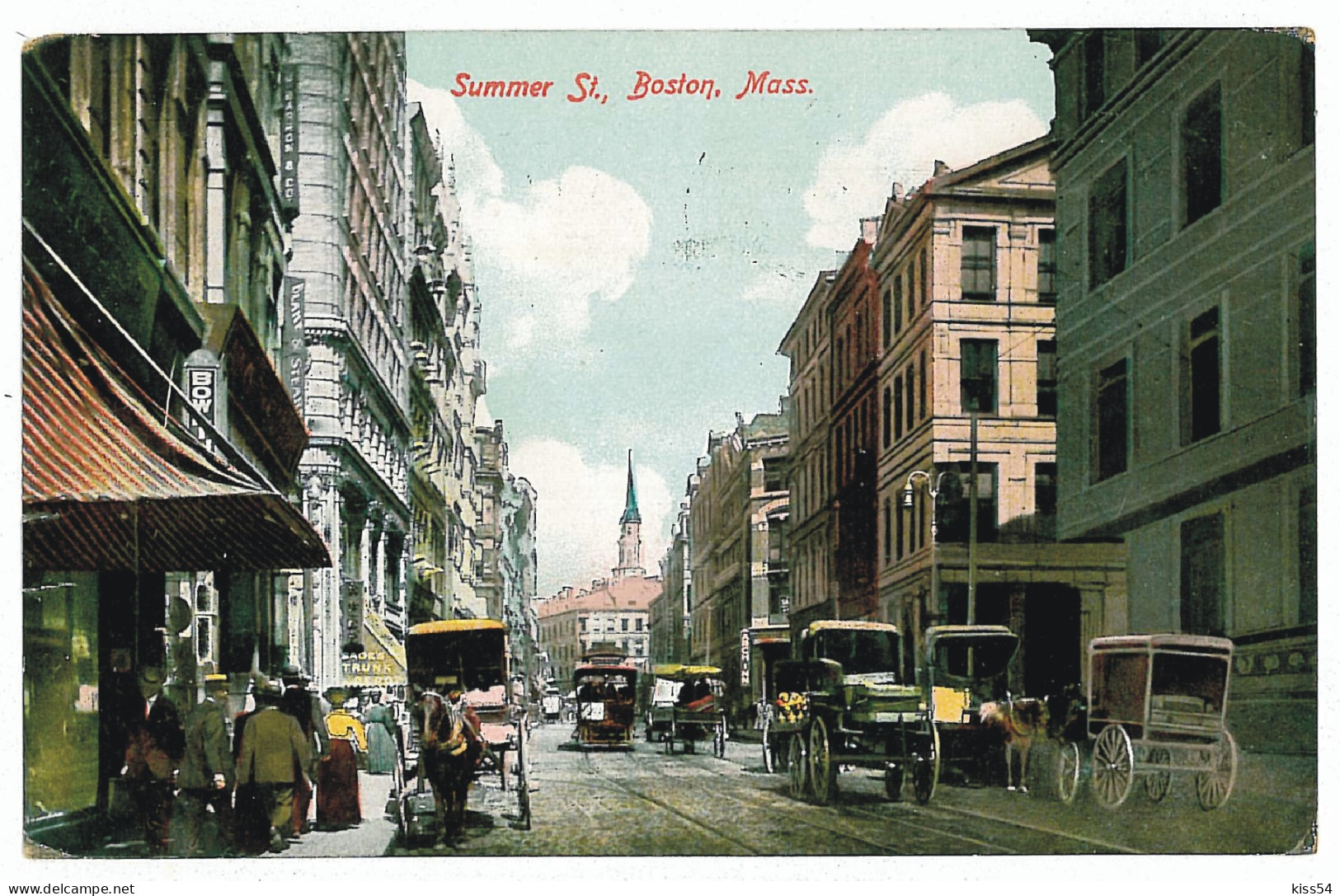 US 21 - 6077  BOSTON, USA, Summer Street - Old Postcard - Used - Boston