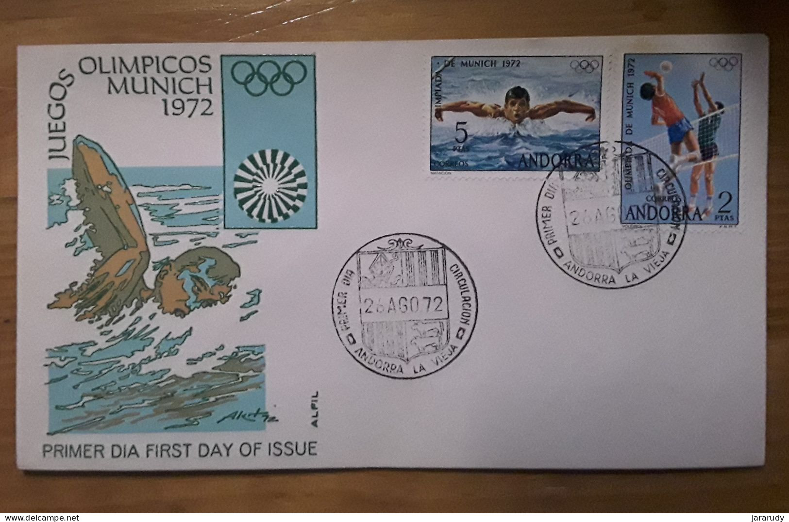 ANDORRA ESPAÑOLA DEPORTES FDC/SPD 1972 - Lettres & Documents