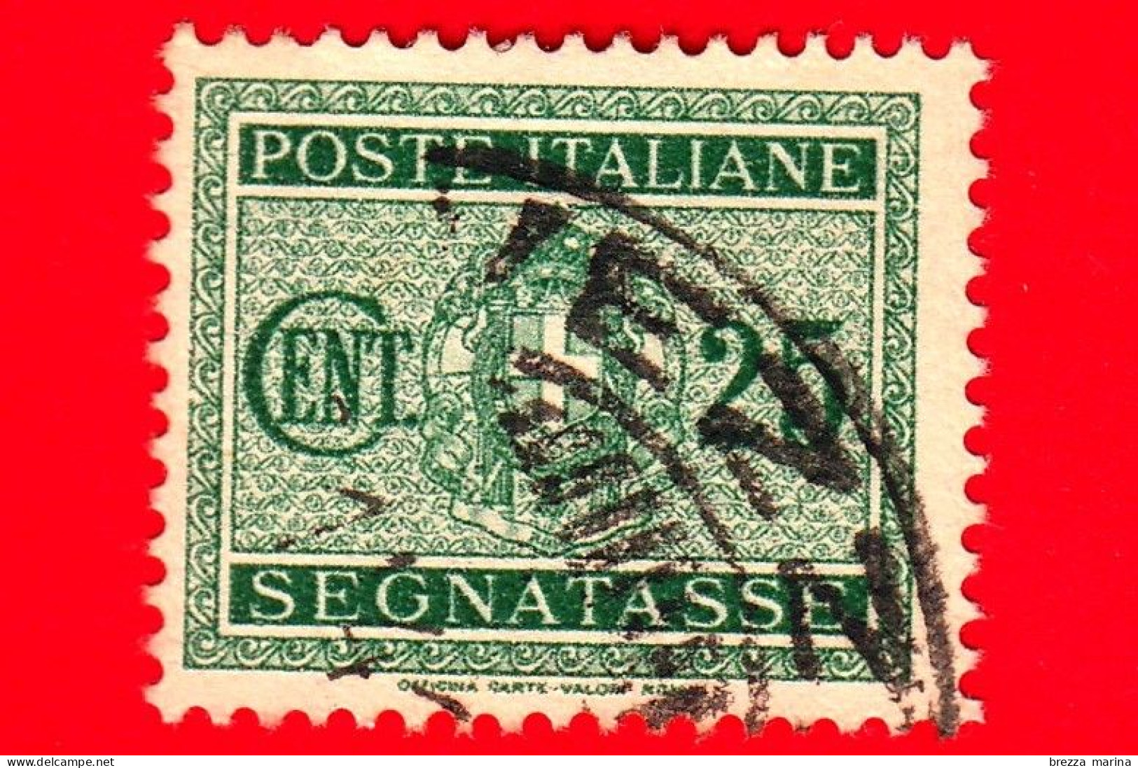 ITALIA - Usato - 1934 - Segnatasse - Fascio Littorio - 25 C. - Strafport