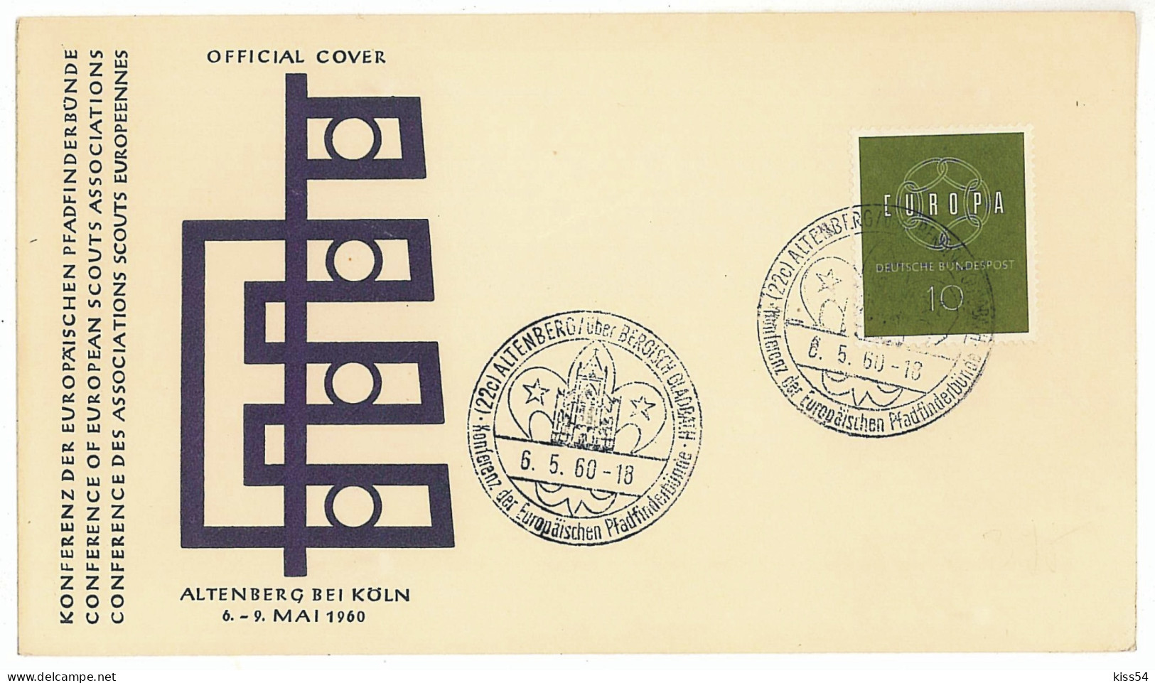 SC 16 - 375 GERMANY, Scout - Cover - 1960 - Covers & Documents