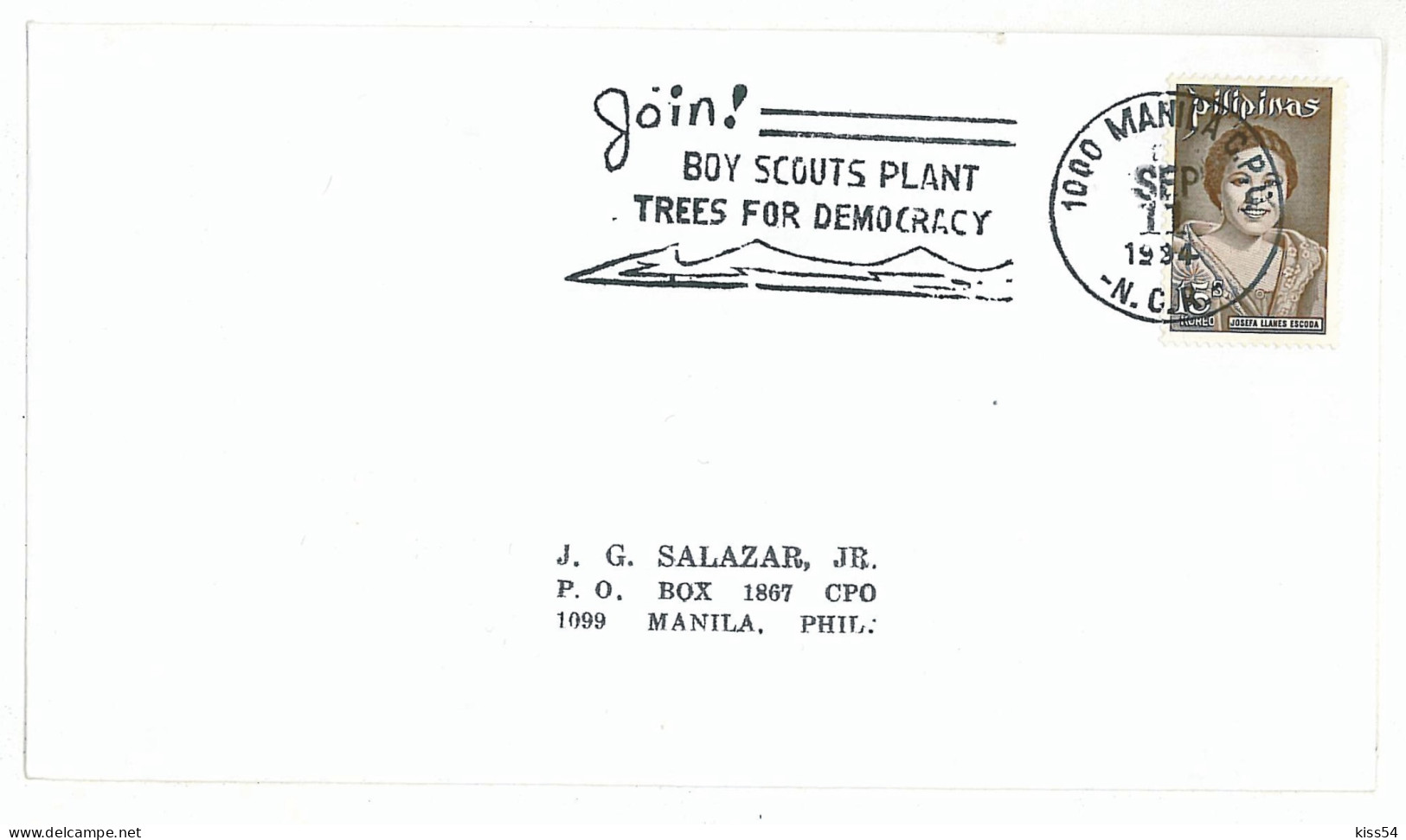 SC 16 - 847 PHILIPPINES, Scout - Cover - 1994 - Covers & Documents