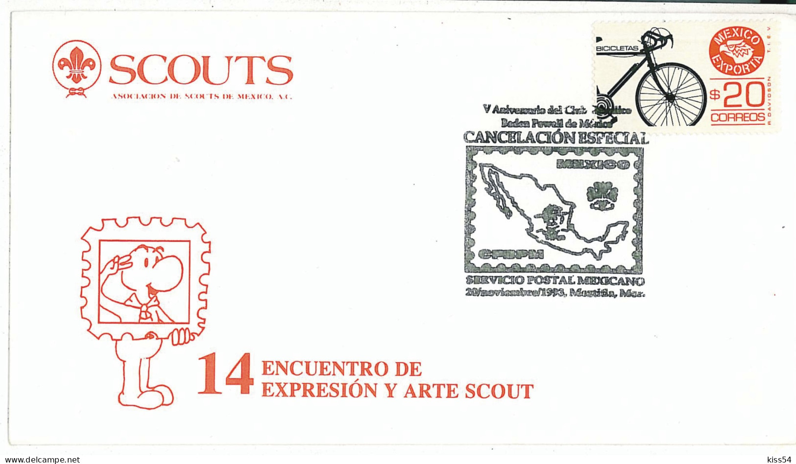 SC 16 - 852 MEXIC, Scout - Cover - 1993 - Covers & Documents