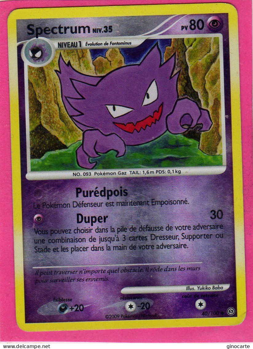 Carte Pokemon 2009 Diamant Et Perle Tempete 40/100 Spectrum 80pv Occasion Brillante - Diamant & Perle