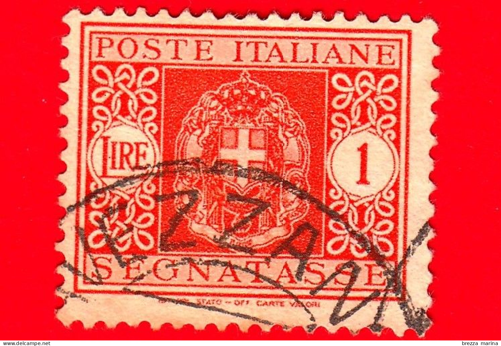 ITALIA - Usato -  1934 - Segnatasse - Fascio Littorio - 1 L. - Taxe