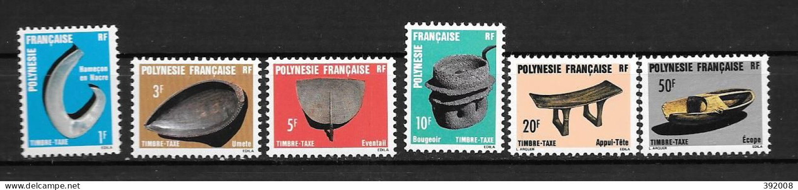 TAXE - 1984/1992 - 4 à 9 **MNH - Artisanat - Timbres-taxe