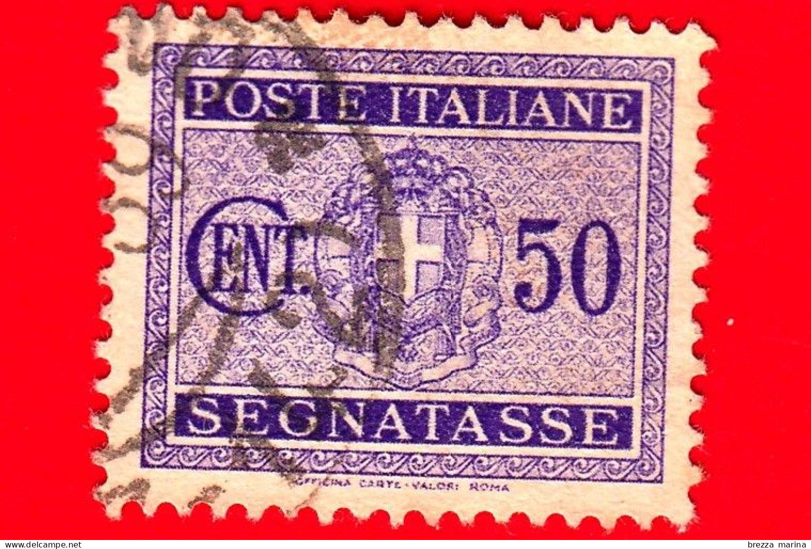 ITALIA - Usato -  1934 - Segnatasse - Fascio Littorio - 50 C. • - Segnatasse