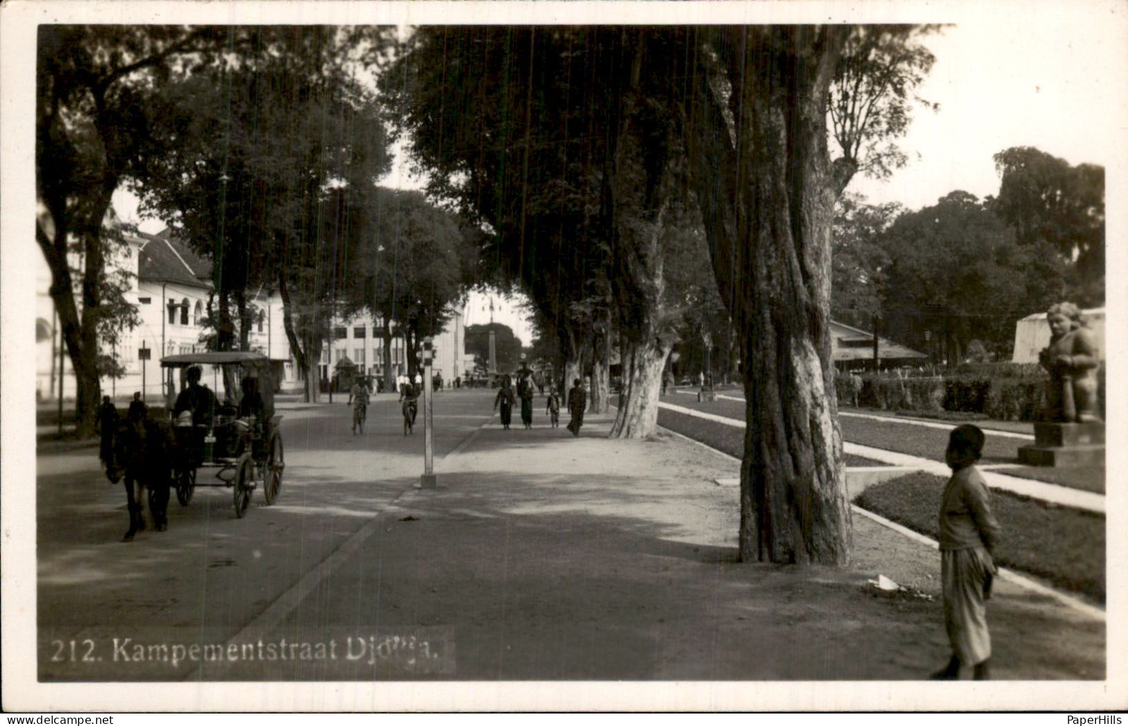 Nederlands Indië - Fotokaart - Kampementstraat Djokja - Indonesië