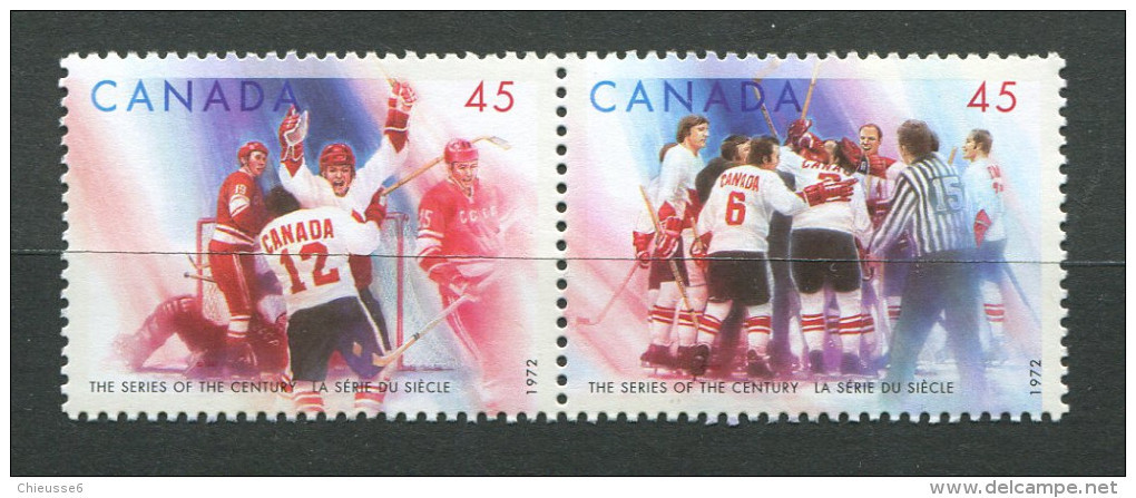 Canada **   N° 1529 /1530 -  Match De Hockey  - Paire - - Unused Stamps