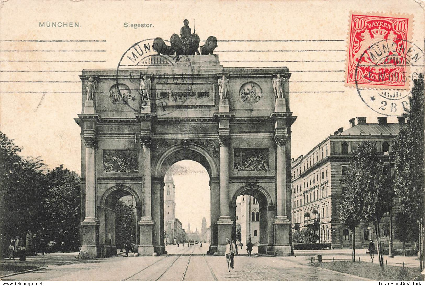ALLEMAGNE - Munchen - Siegestor - Vue Générale - Des Bâtiments Autour - Carte Postale Ancienne - München