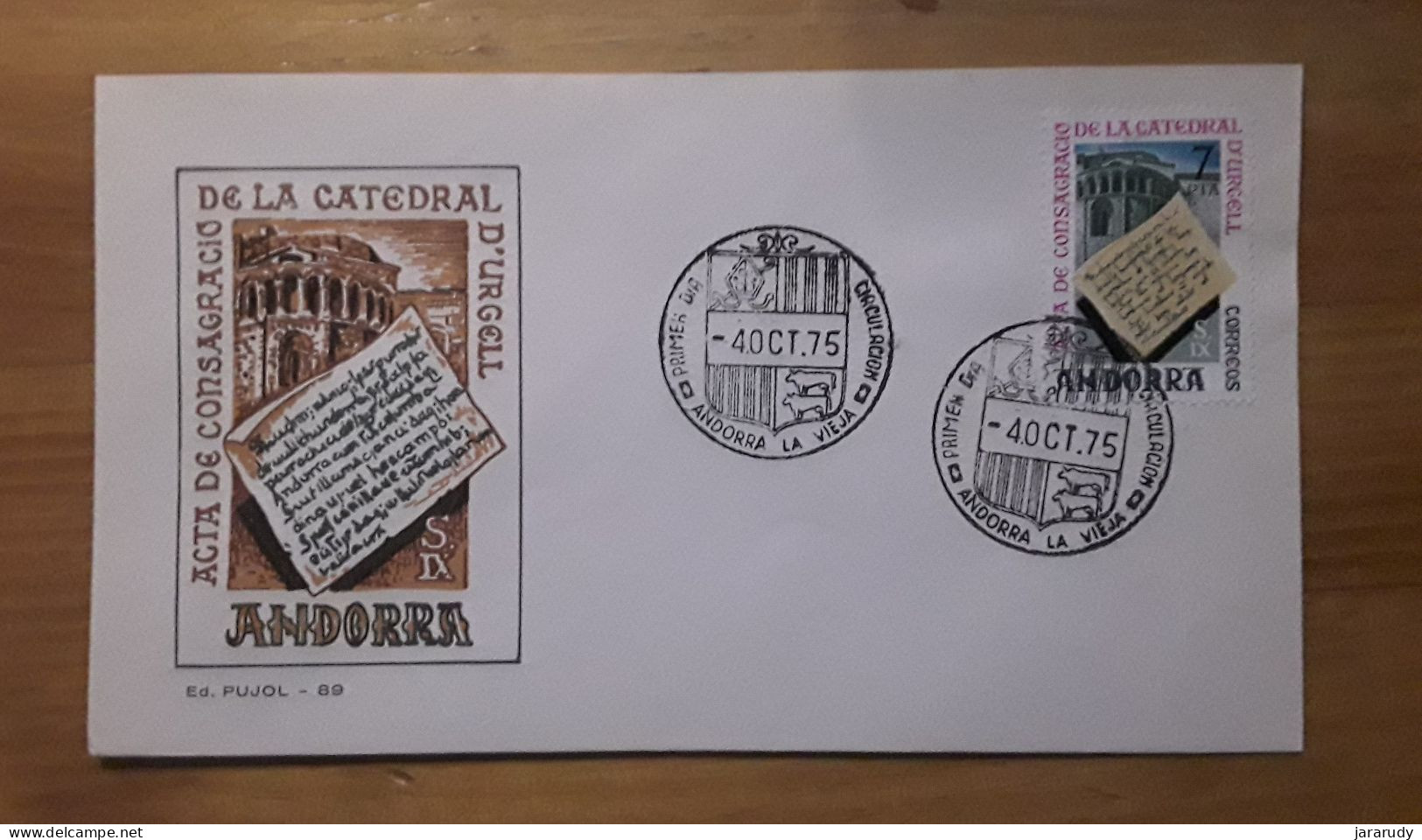 ANDORRA ESPAÑOLA  HISTORIA FDC/SPD 1975 - Briefe U. Dokumente