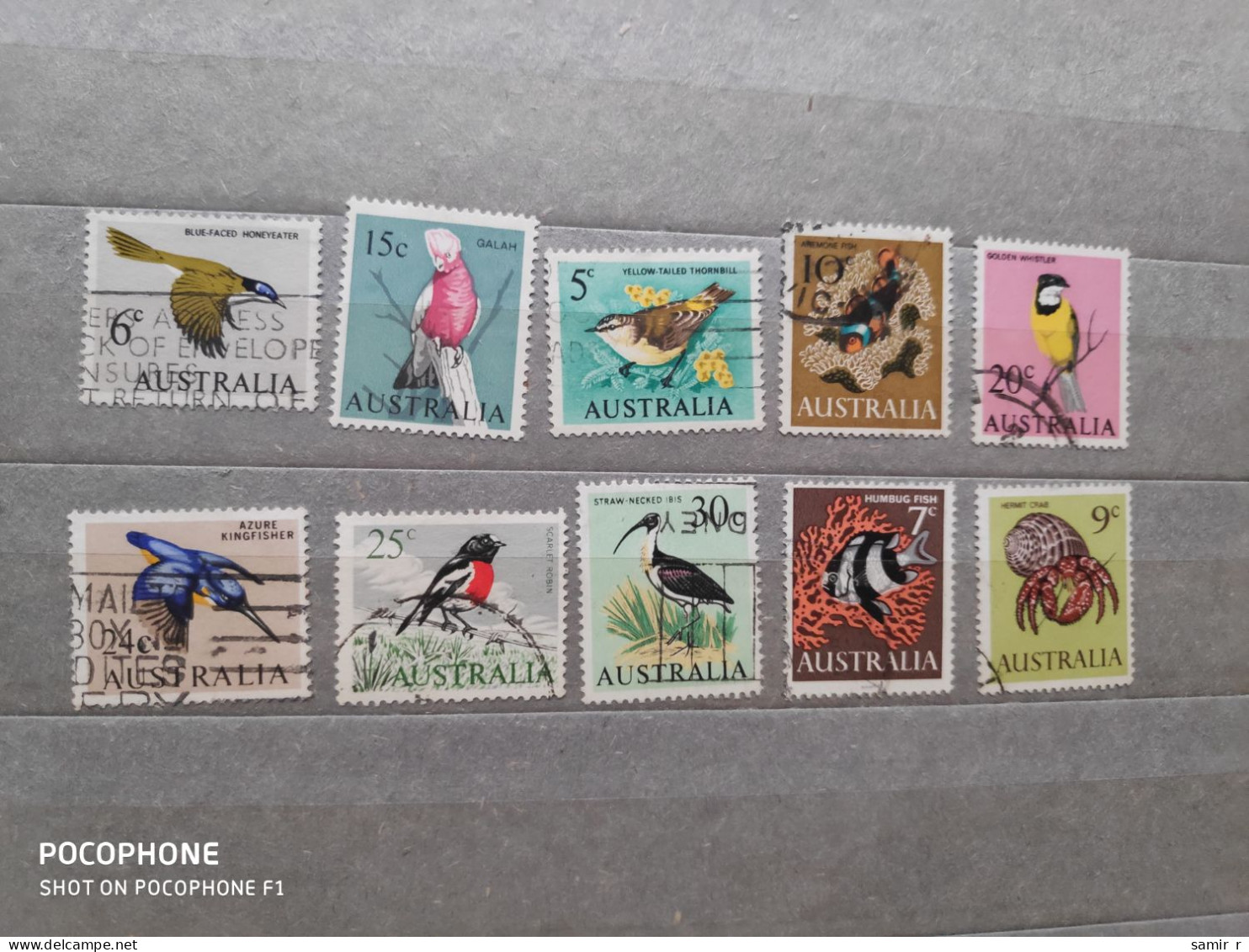 1966	Australia	Birds Fishes (F83) - Used Stamps