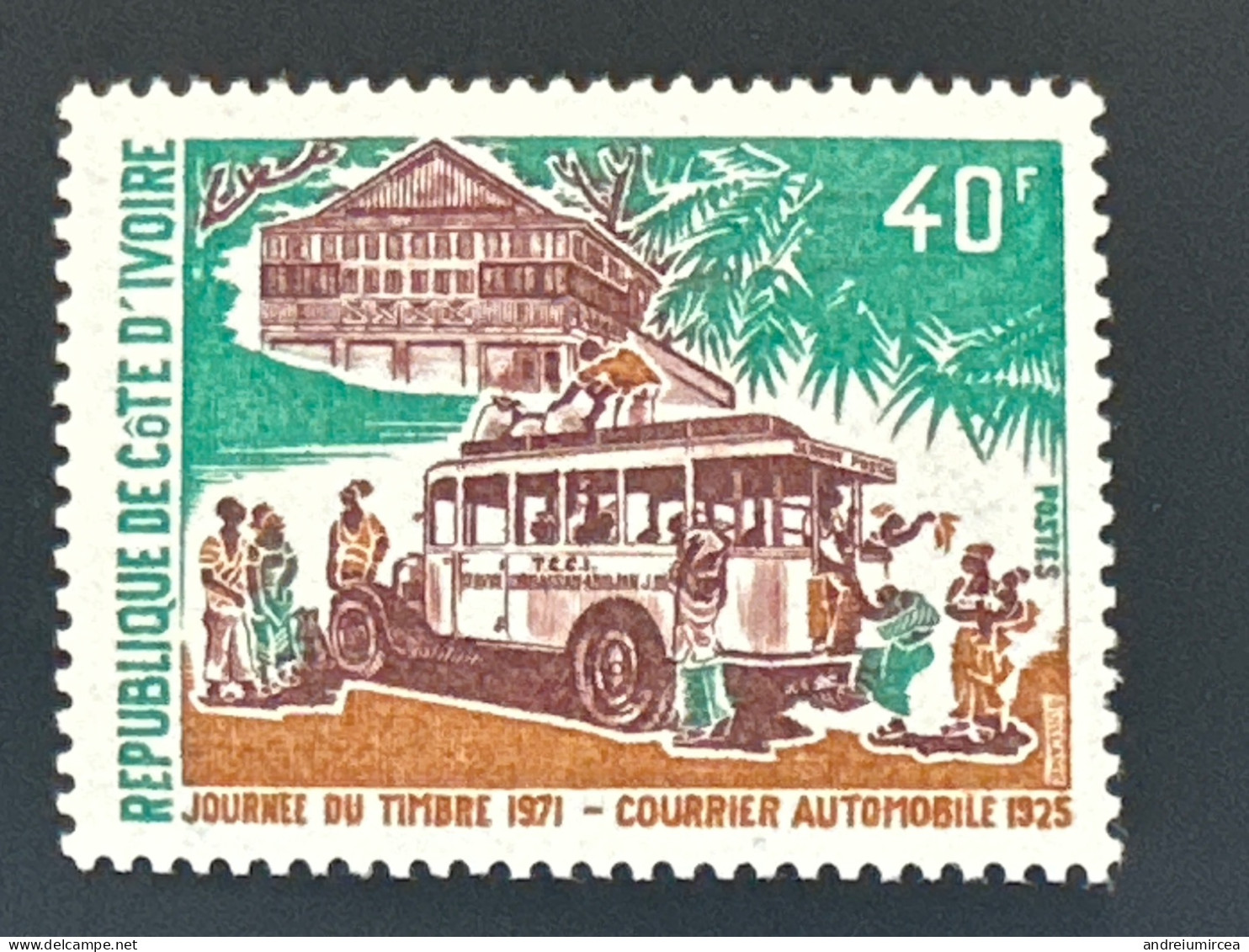 1971.  MNH  Journée Du Timbre Courrier Automobile - Côte D'Ivoire (1960-...)