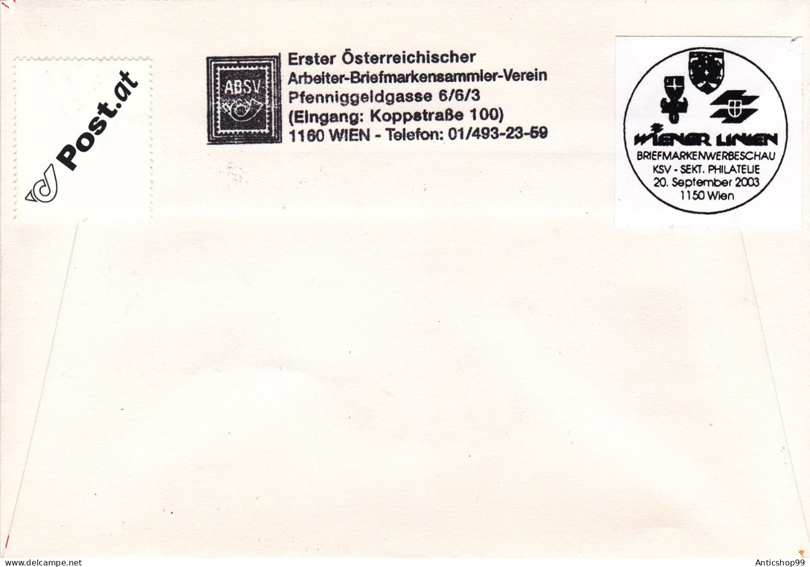 AUSTRIA SUBWAY  , SPECIAL COVERS 2003 - Tram