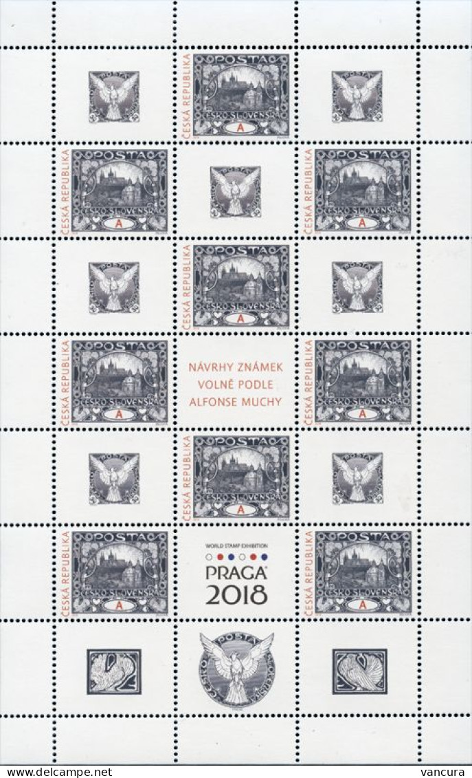 A 963 Czech Republic A. Mucha 2018 - Unused Stamps