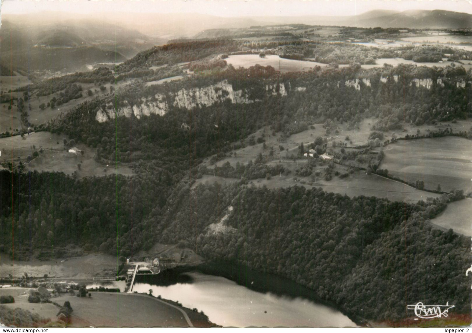 25 SAINT HIPPOLYTE Vue Aérienne Barrage Sur Le Doubs CPSM GF Ed. Combier 11052 - Saint Hippolyte