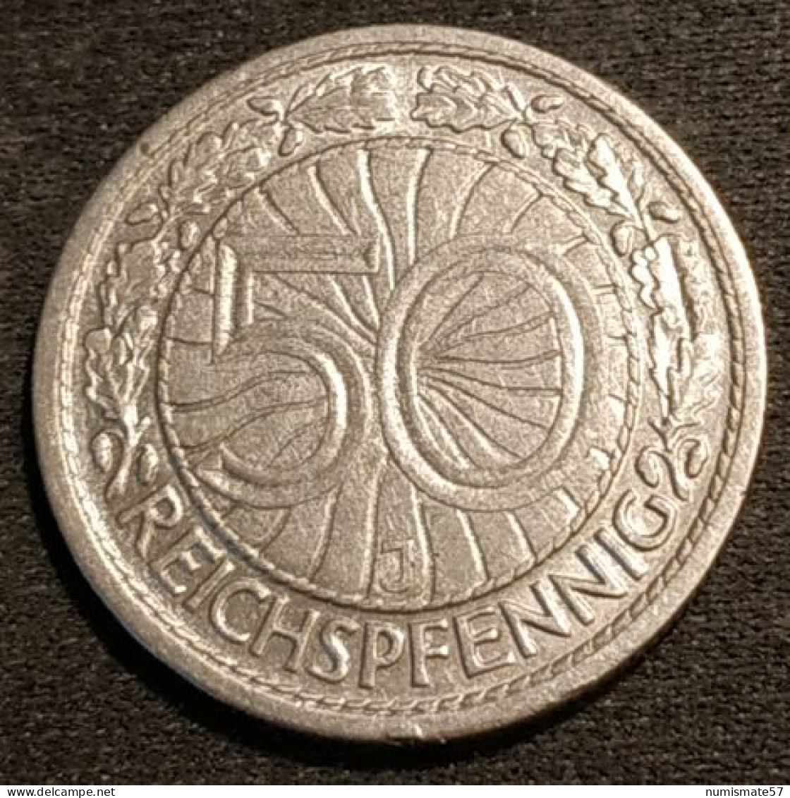 Pas Courant - ALLEMAGNE - GERMANY - 50 Reichspfennig ( Pfennig ) - 1928 J - KM 49 - 50 Renten- & 50 Reichspfennig