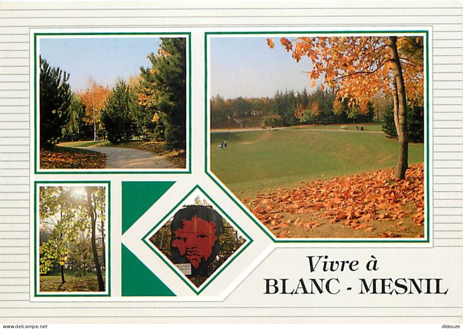 93 - Le Blanc Mesnil - Le Parc Jacques Duclos Avec L'effigie De Mandela - Multivues - CPM - Voir Scans Recto-Verso - Le Blanc-Mesnil
