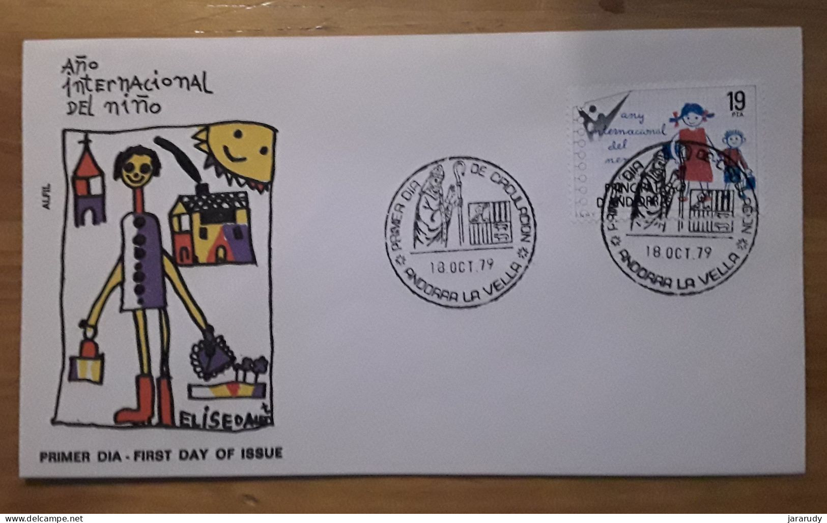 ANDORRA ESPAÑOLA  INFANCIA FDC/SPD 1976 - Lettres & Documents