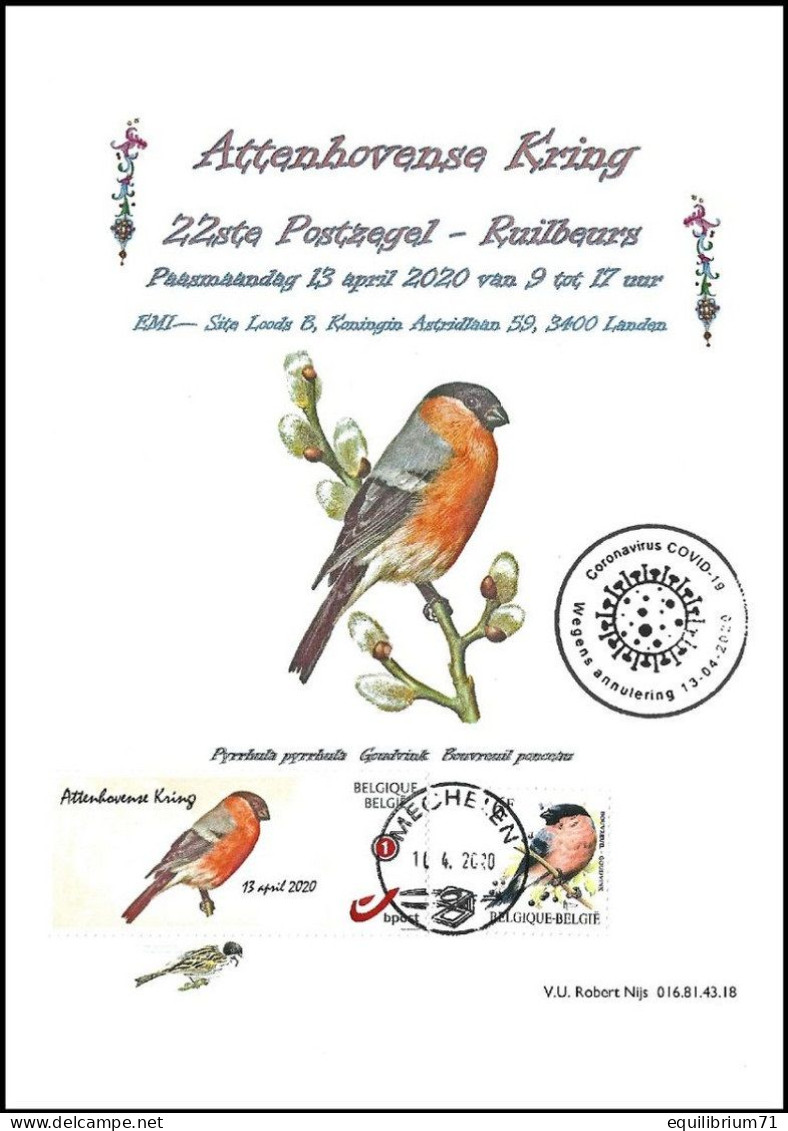 DUOSTAMP/MYSTAMP° Cercle Philat D'Ottoncourt/Attenhovense Postzegelkring - Bouvreuil/Goudvink/Gimpel/Bullfinch - A5 - Songbirds & Tree Dwellers